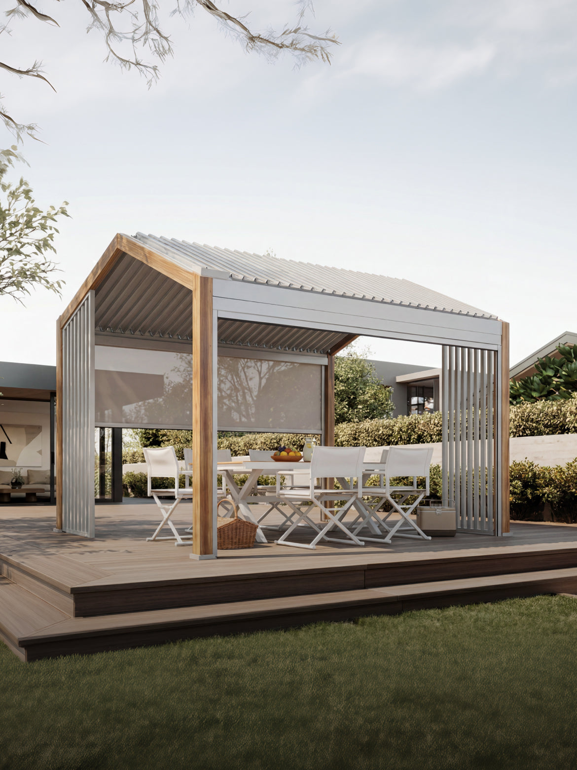 Architectural Pergola + Modern Lounge