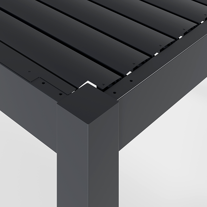 Tight louver design helps prevent rain leakage.