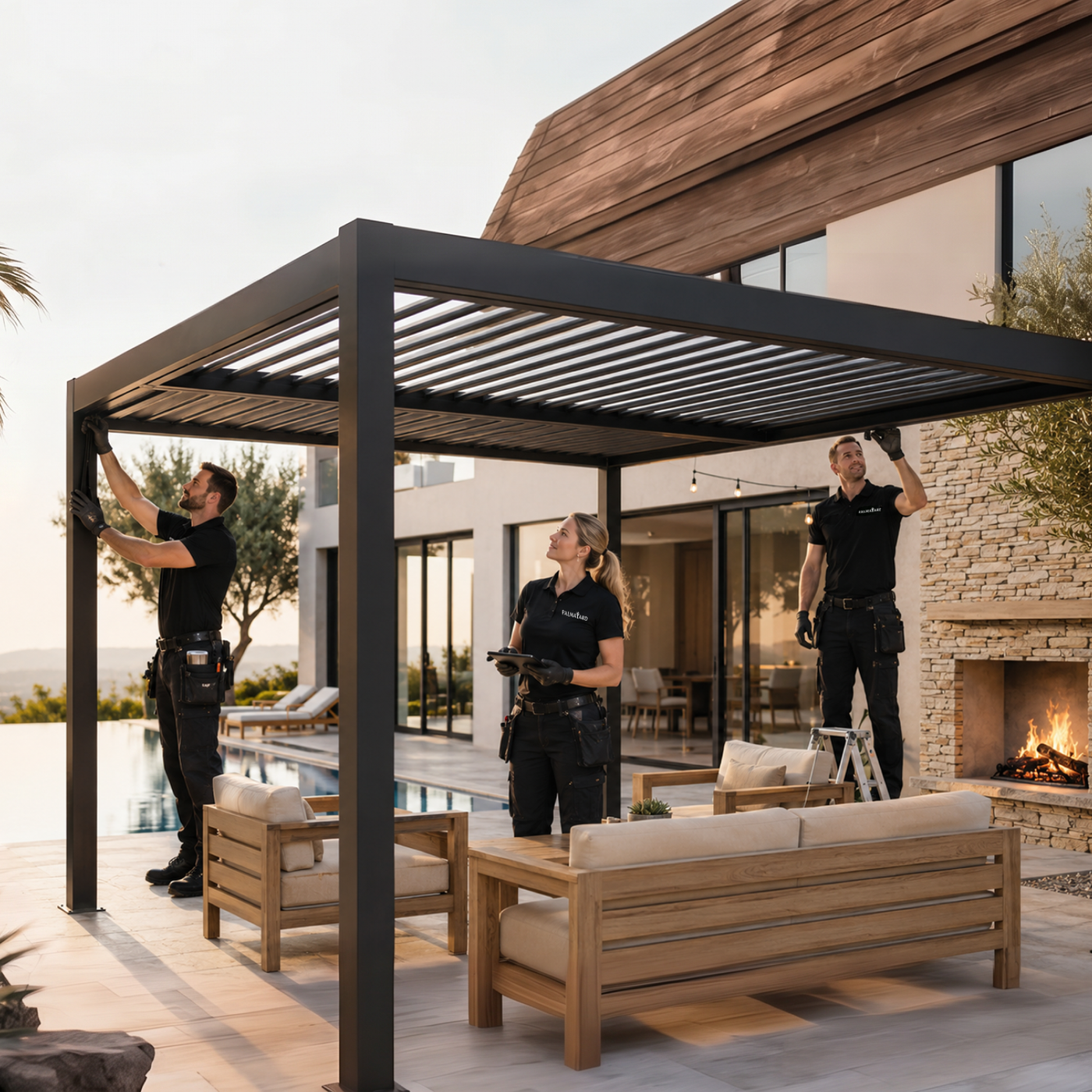 Professional Installation Service - Louvered Pergola