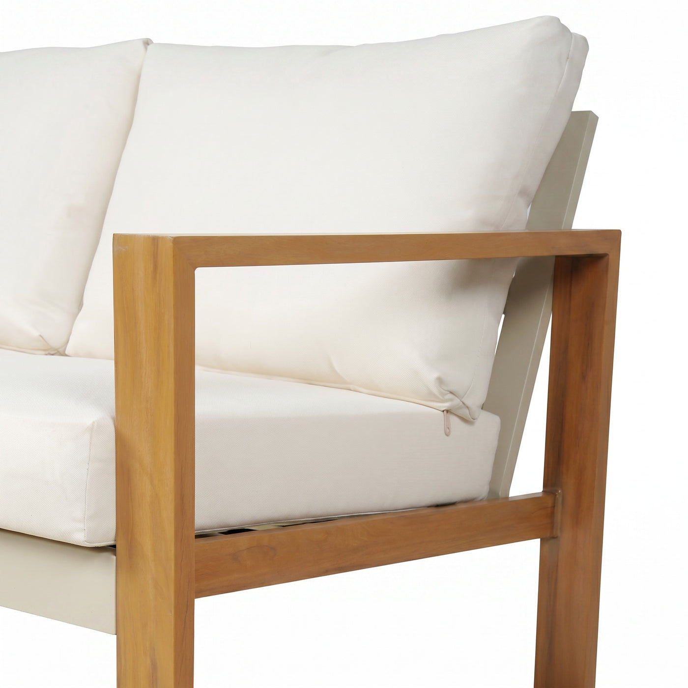 Sundown Faux Teak Aluminum Sofa Set (5-Seater) Outdoor Patio Furniture
