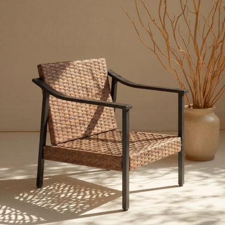 Tide Faux Wicker Sofa Set (6-Seater) with Olefin Cushions Outdoor Patio Furniture