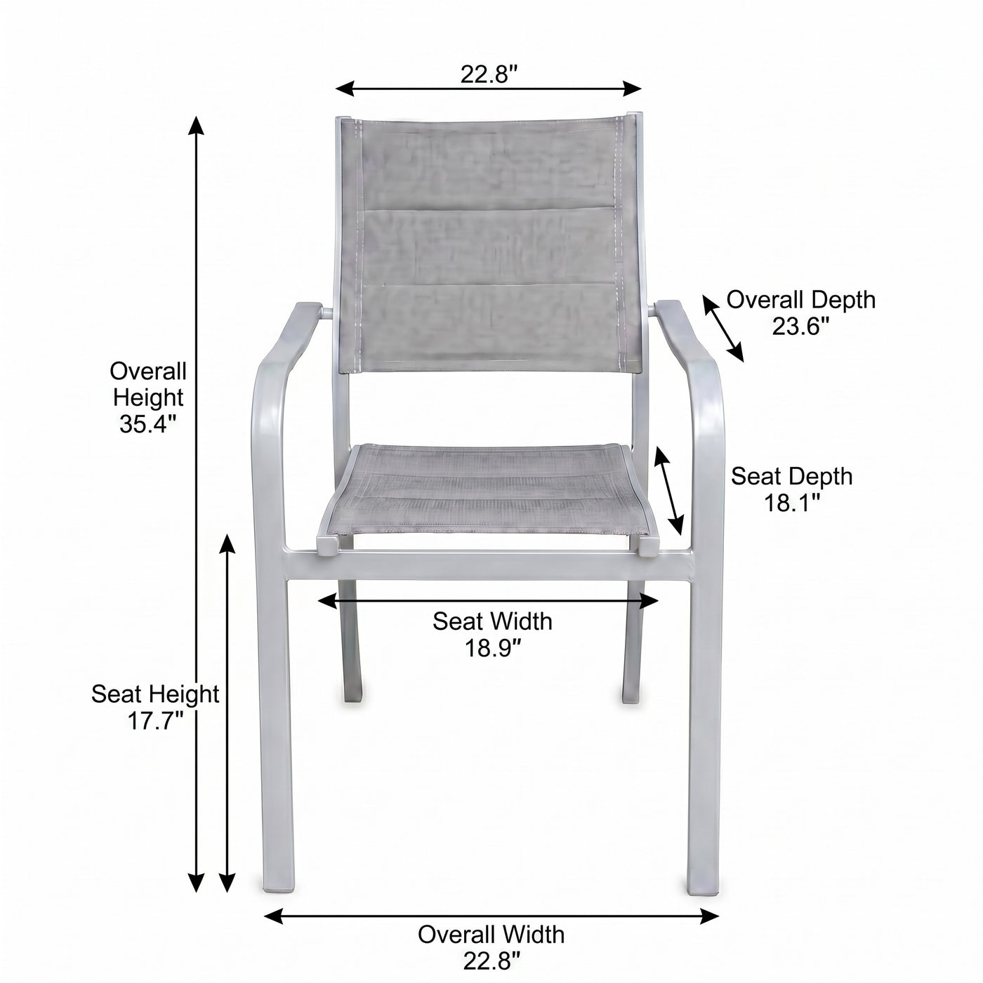 Outdoor Aluminum Sling Dining(2-Piece) Outdoor Patio