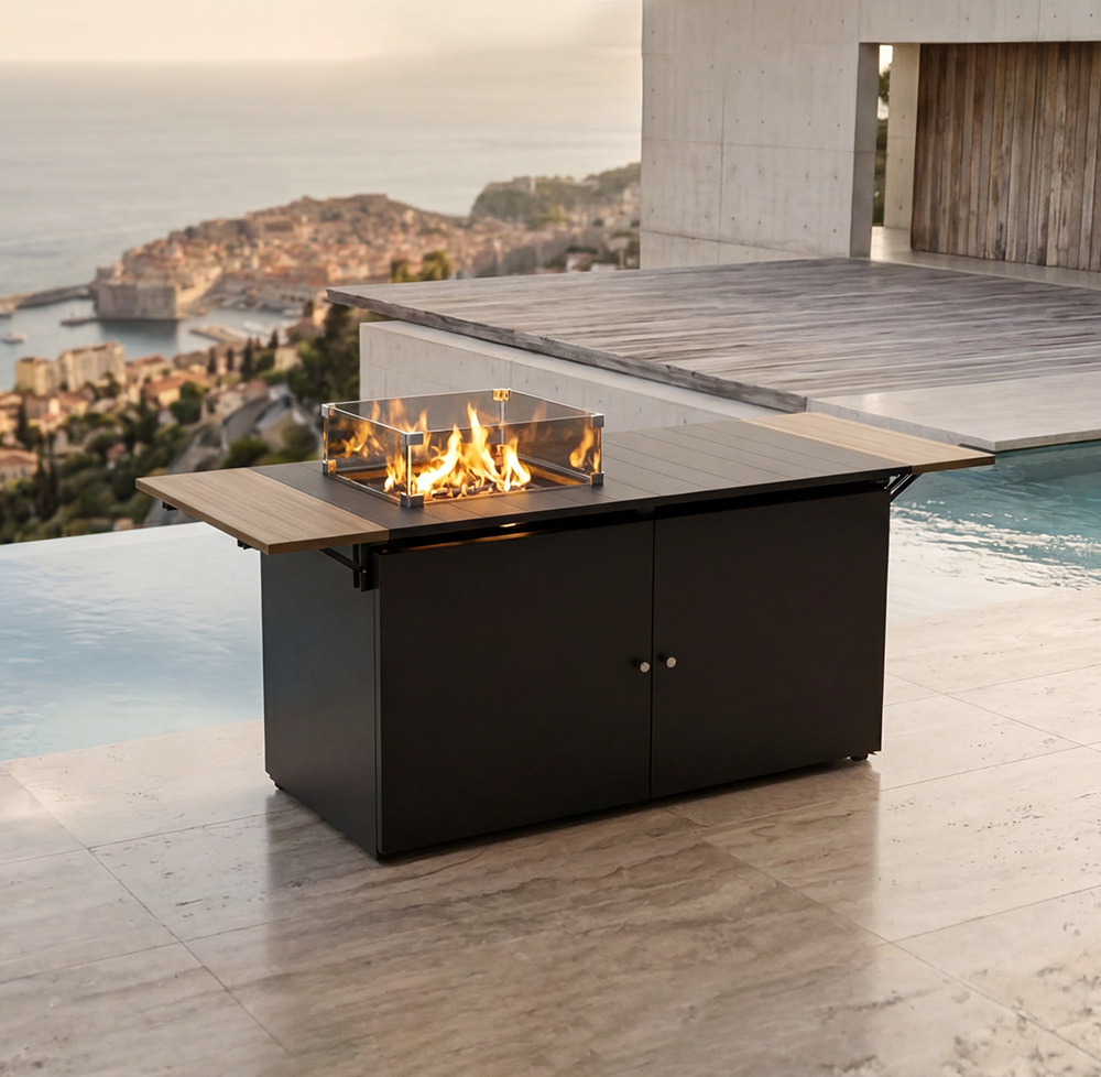 Sundown 64″ Fire Pit Table Outdoor Patio Furniture
