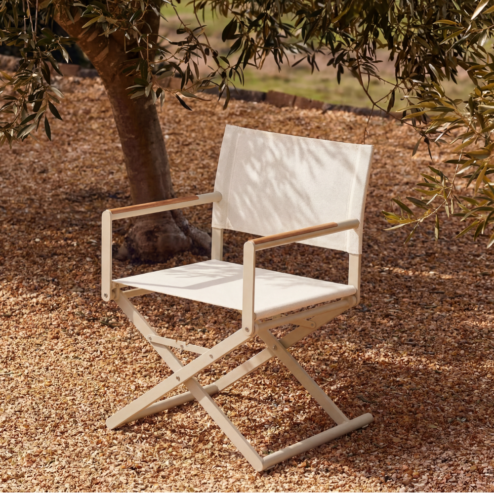 Breeze Faux Teak Steel Chair Set for 2 (2-Piece) Outdoor Patio Furniture