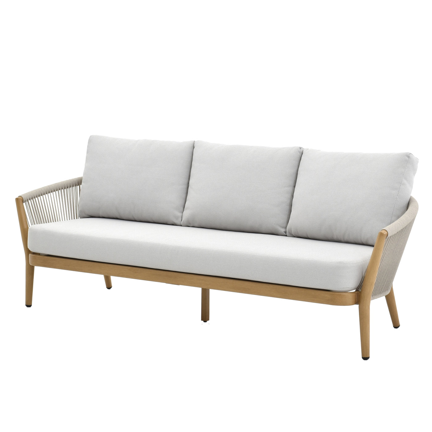 Marina + Riviera 10x10 ft Umbrella & Sofa Set Bundle for 5 Outdoor Patio