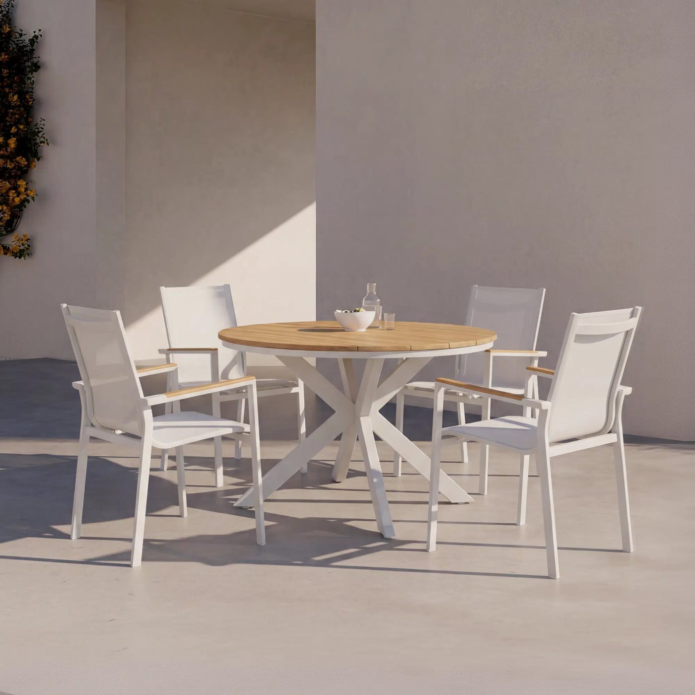 Mykonos Teak Dining Set for 4 (5-Piece) Outdoor Patio Furniture