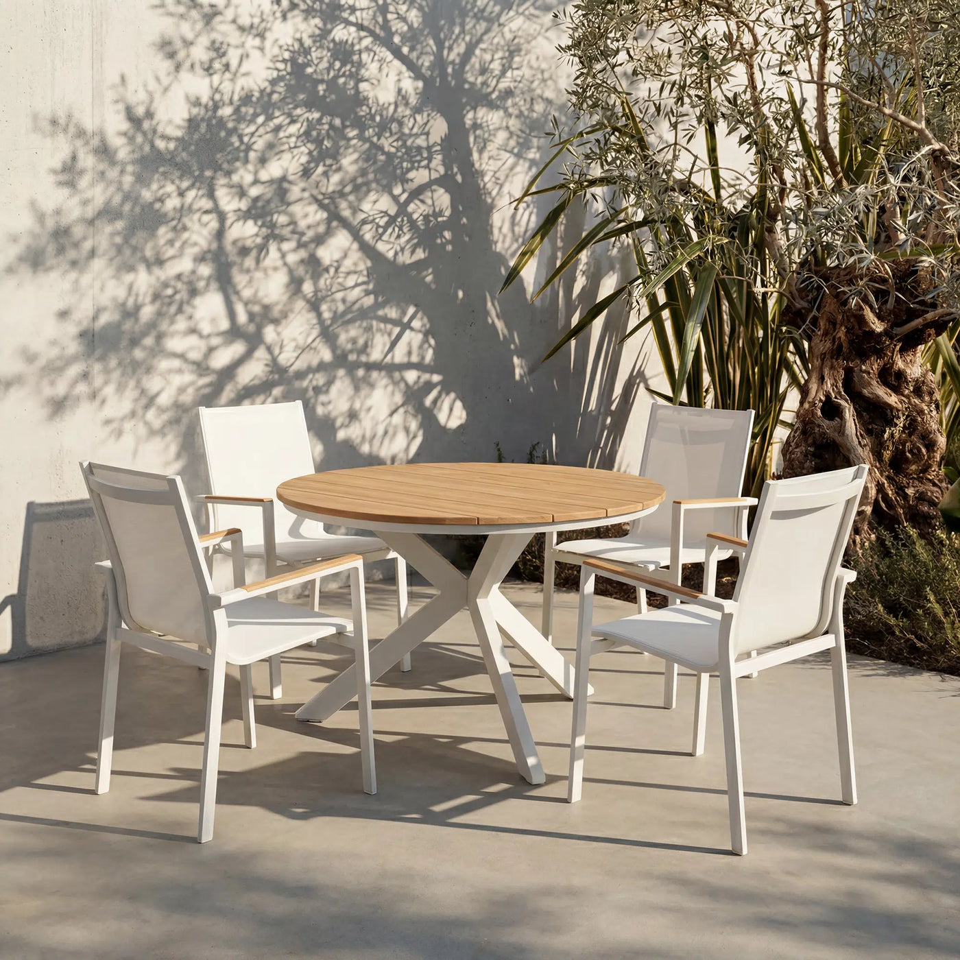 Mykonos Teak Dining Set for 4 (5-Piece) Outdoor Patio Furniture