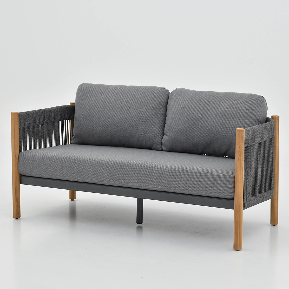 Portofino Faux Teak Aluminum Sofa Set (4-Seater) Outdoor Patio Furniture