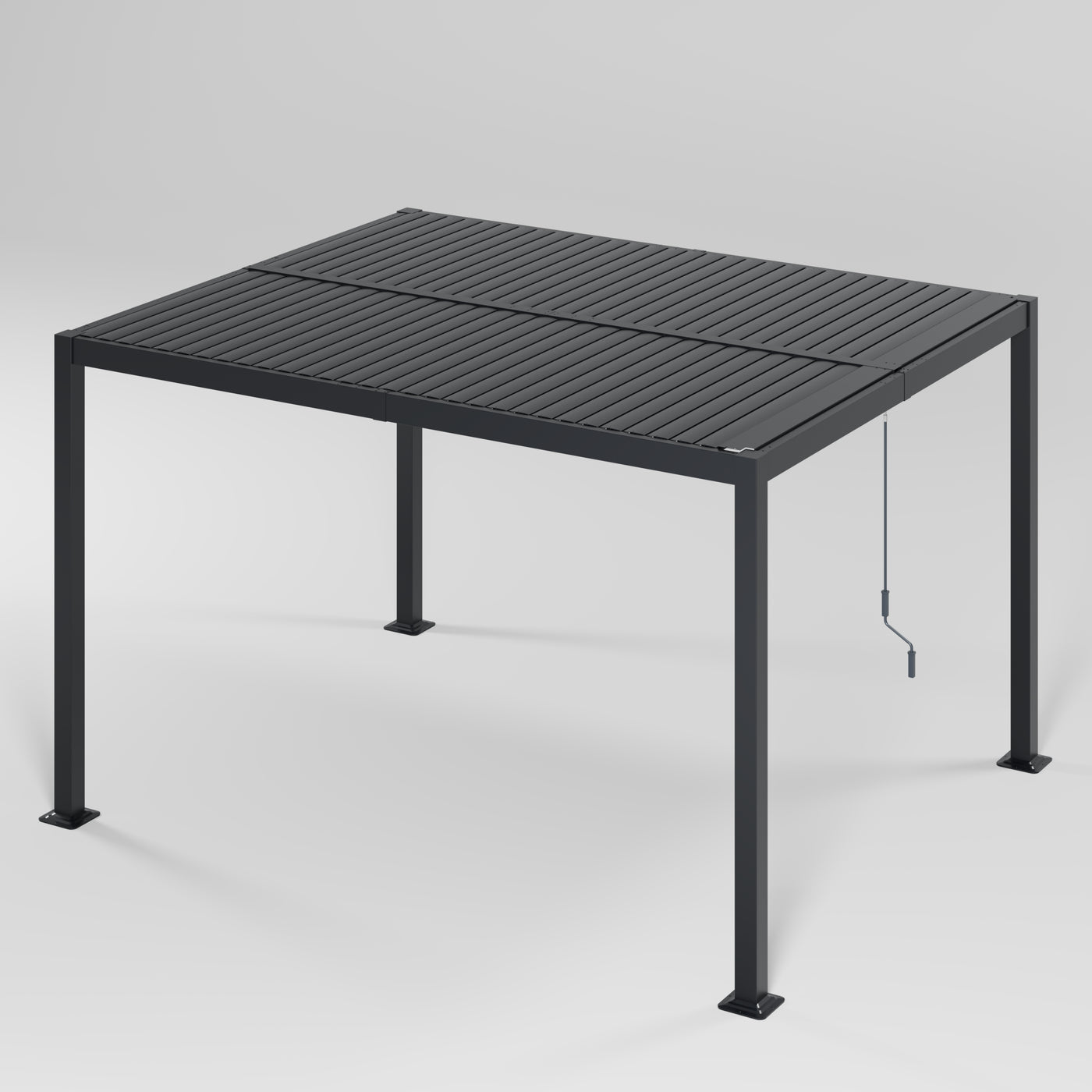 Shell 10 x 12 ft Modern Aluminum Louvered Pergola with Roof Outdoor Patio