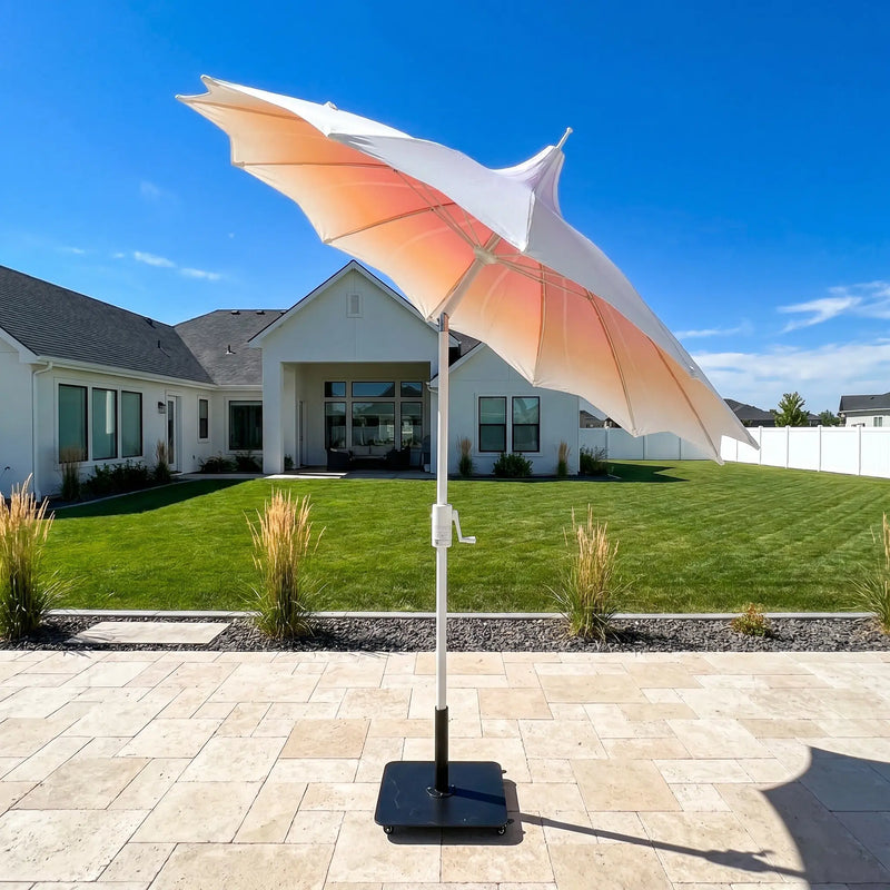 Orchid 9 ft Aluminum Umbrella with Light Outdoor Patio