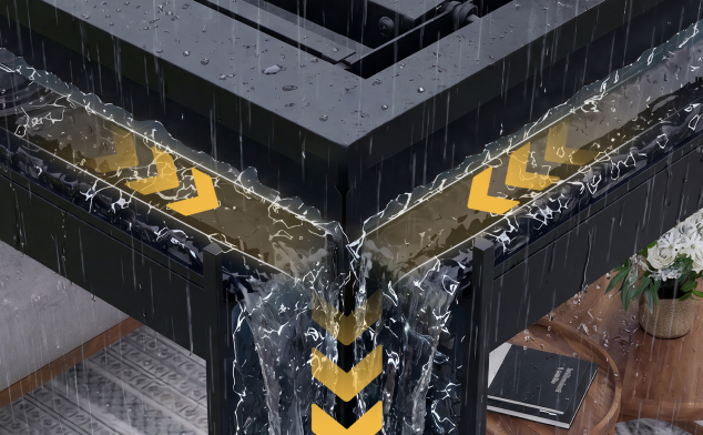 Tight louver design helps prevent rain leakage.