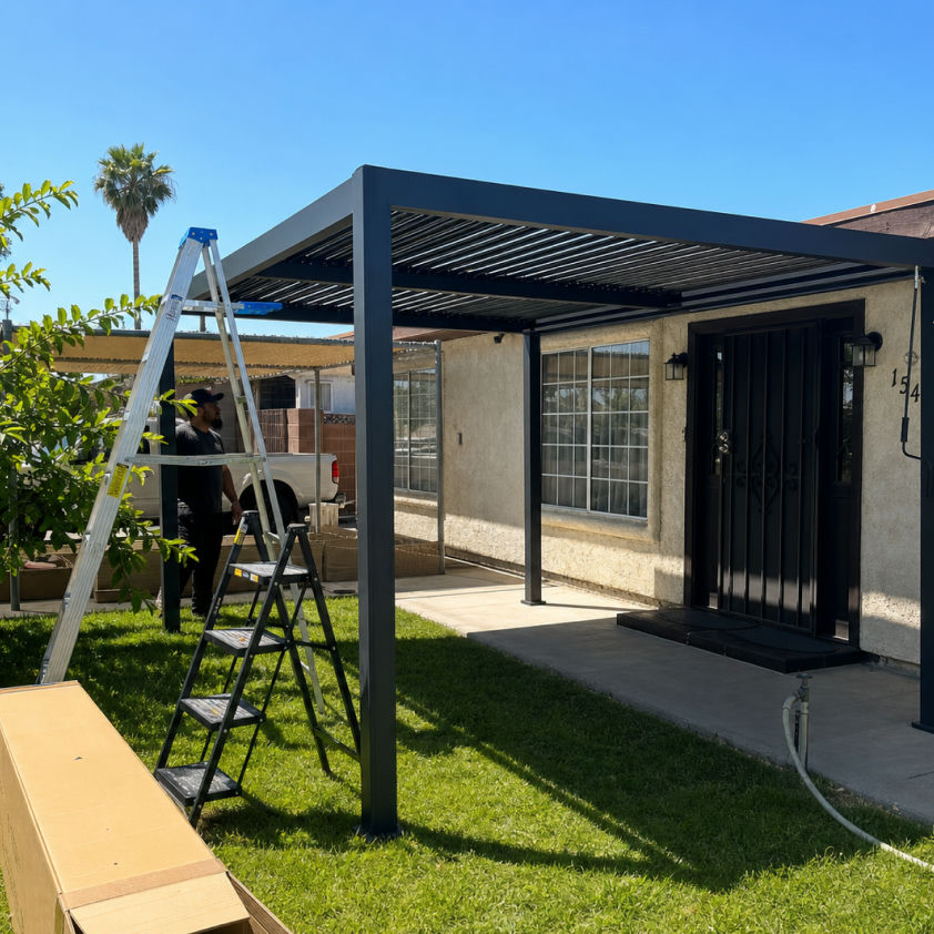 White-glove pergola installation