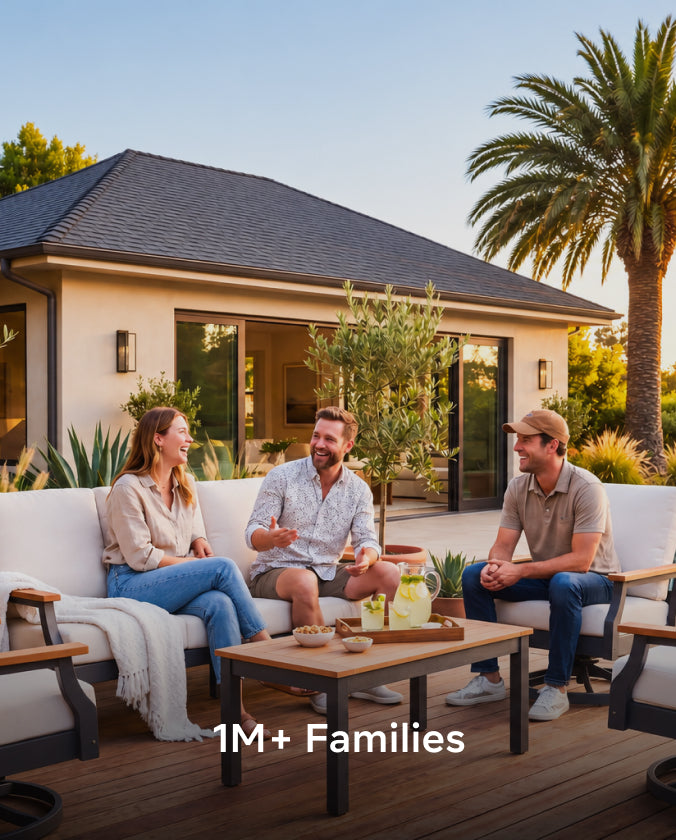 A family spending time together outdoors