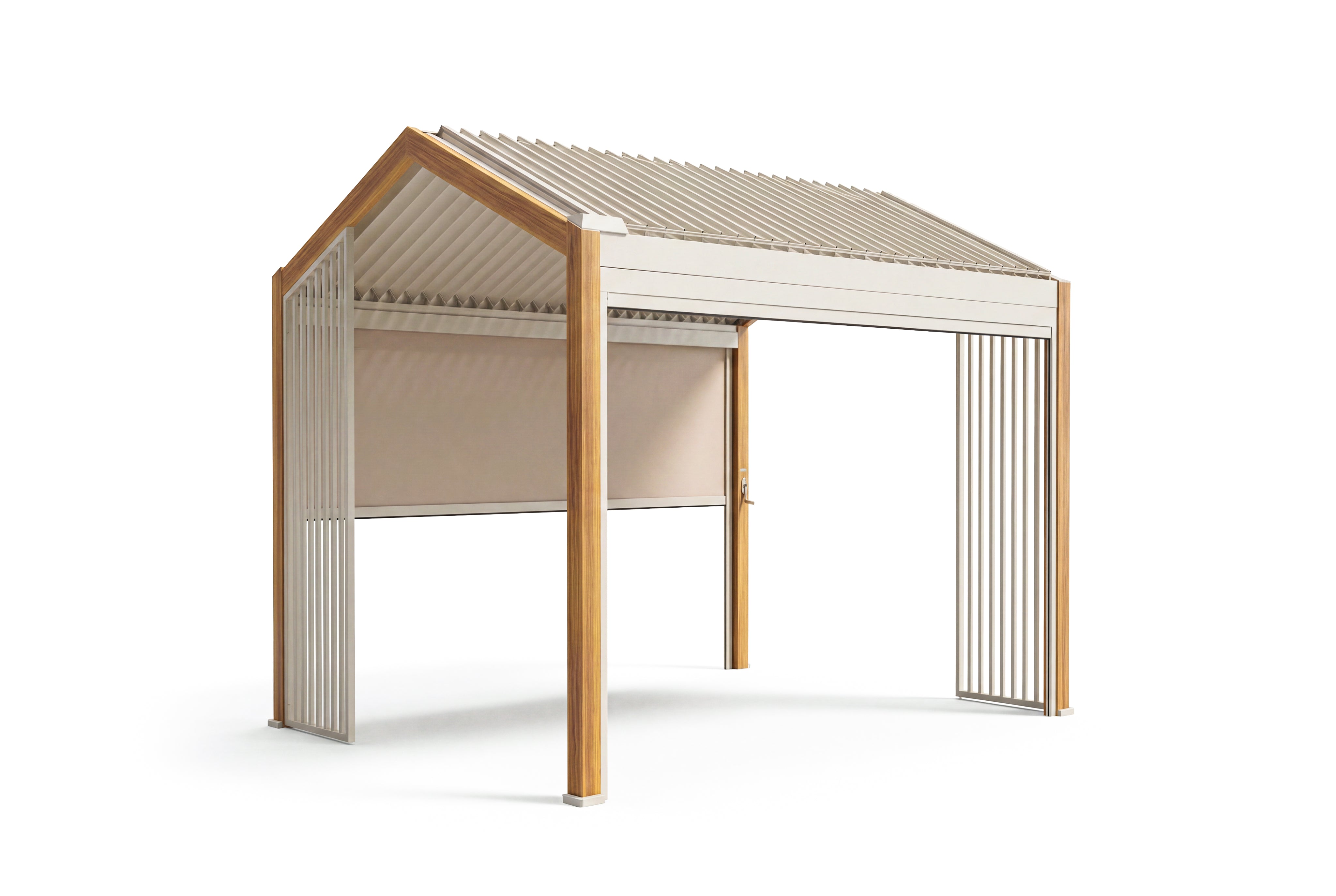 Adjustable louvered pergola product render