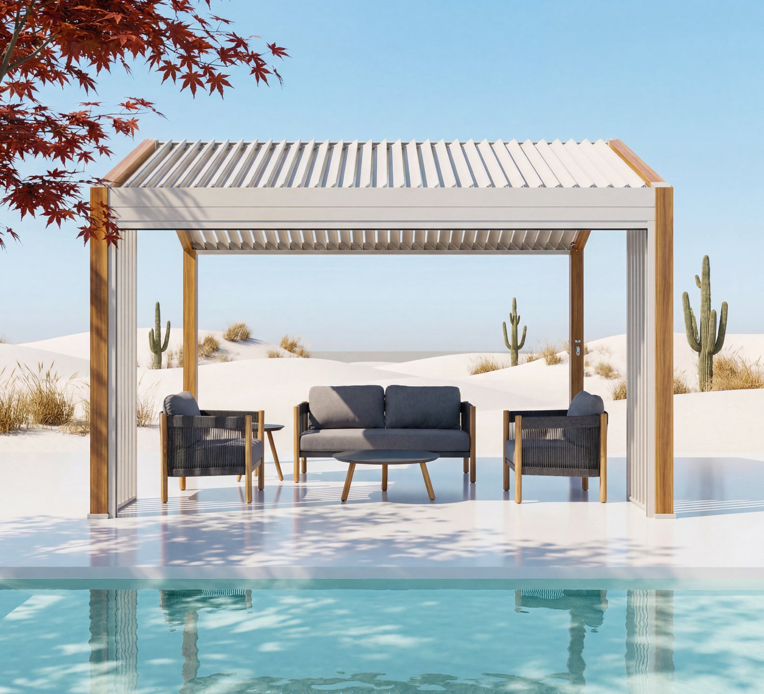 Pergola 2.0 sofa seating scene