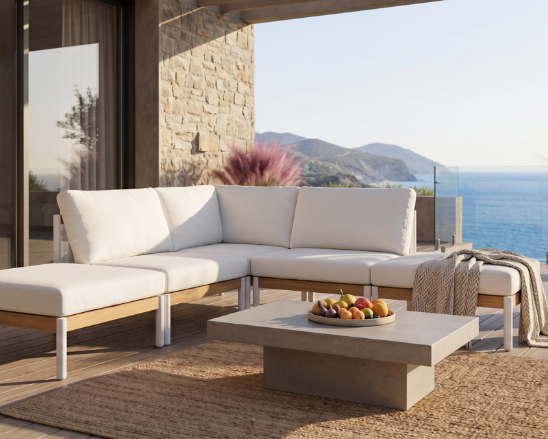 Aluminum Corner Sofa Set