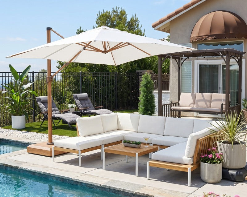 Sofa Set with Umbrella