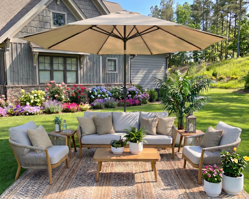 Sofa Set with Umbrella 02